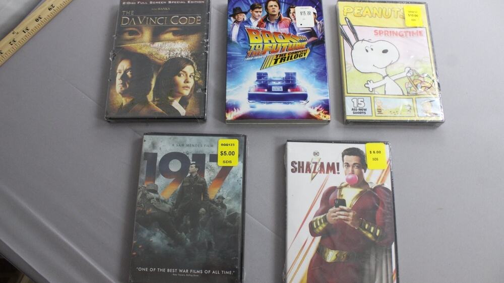 5 DVD Movie Lot Back To The Future Trilogy Peanuts 1917 Shazam Da Vinci Code